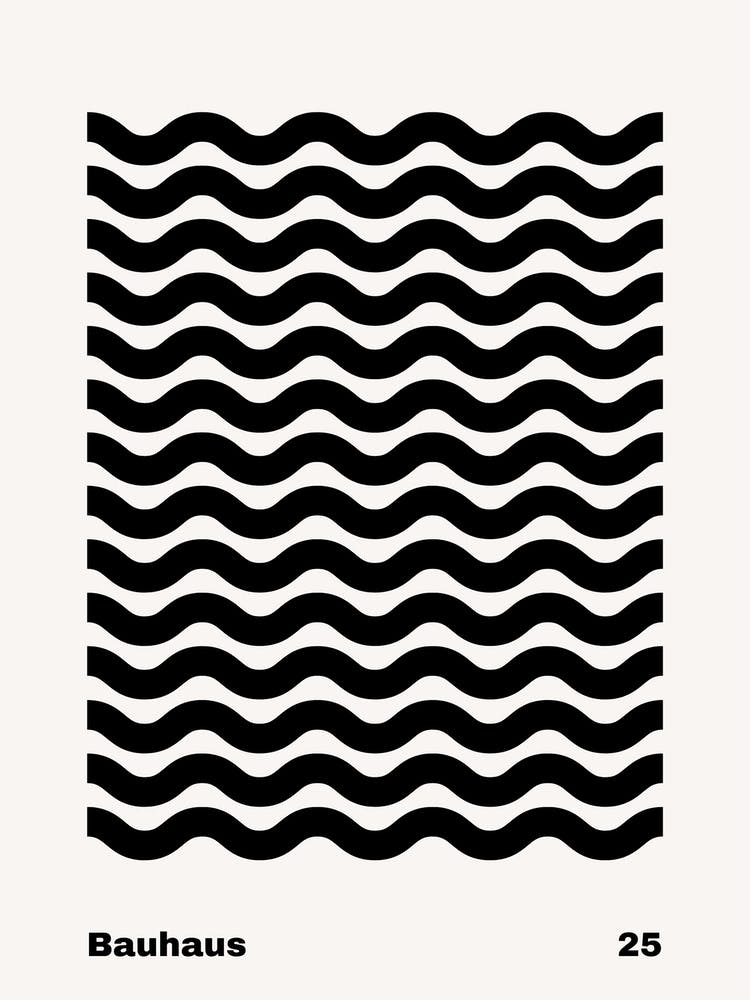 Geometric Bauhaus Poster B&W 25