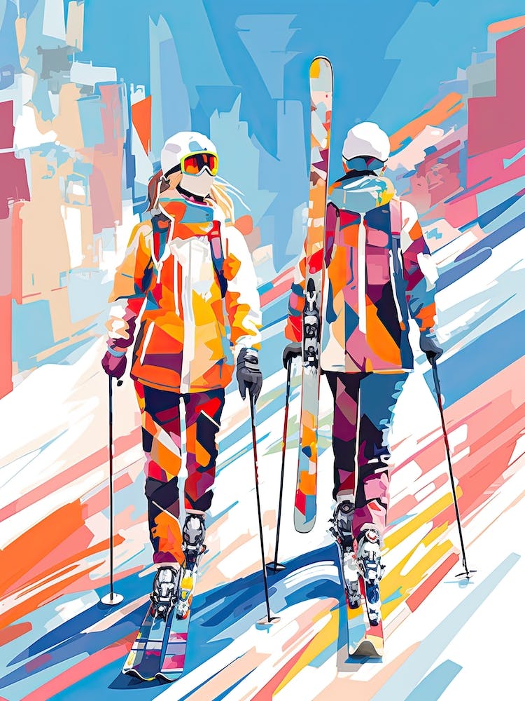 Aspen Snowmass   Colorado Usa, Ski Resort Illustration 1