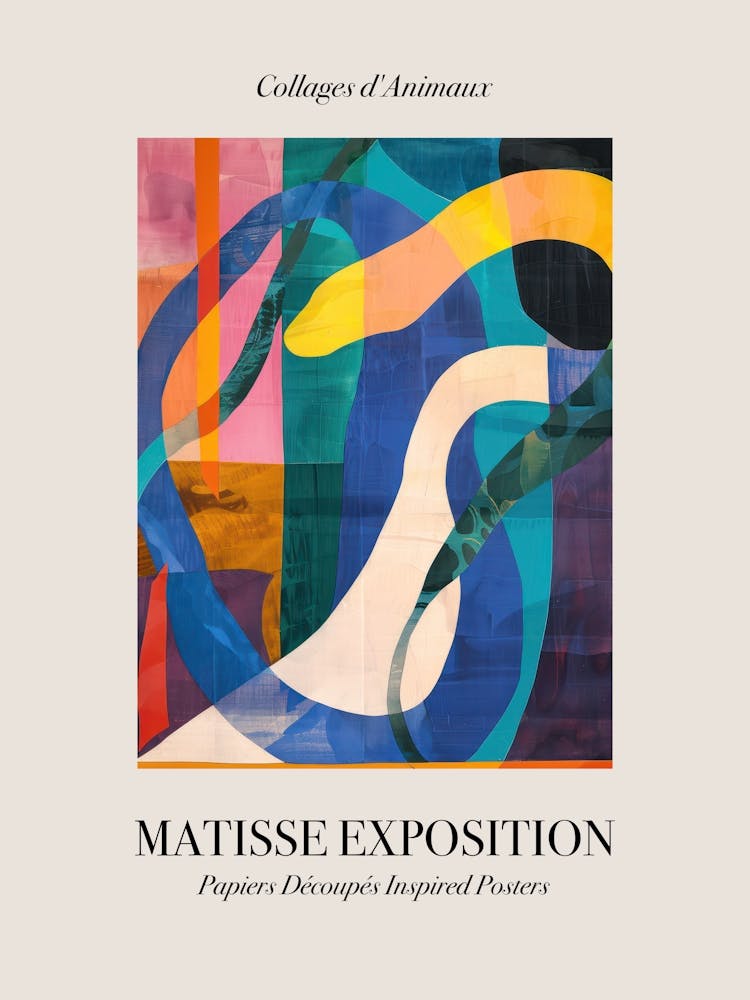 Snake 1 Matisse Inspired Exposition Animals Poster