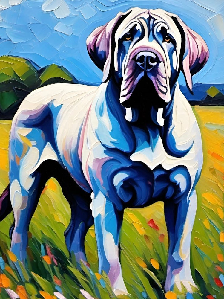 Mastiff in the meadow