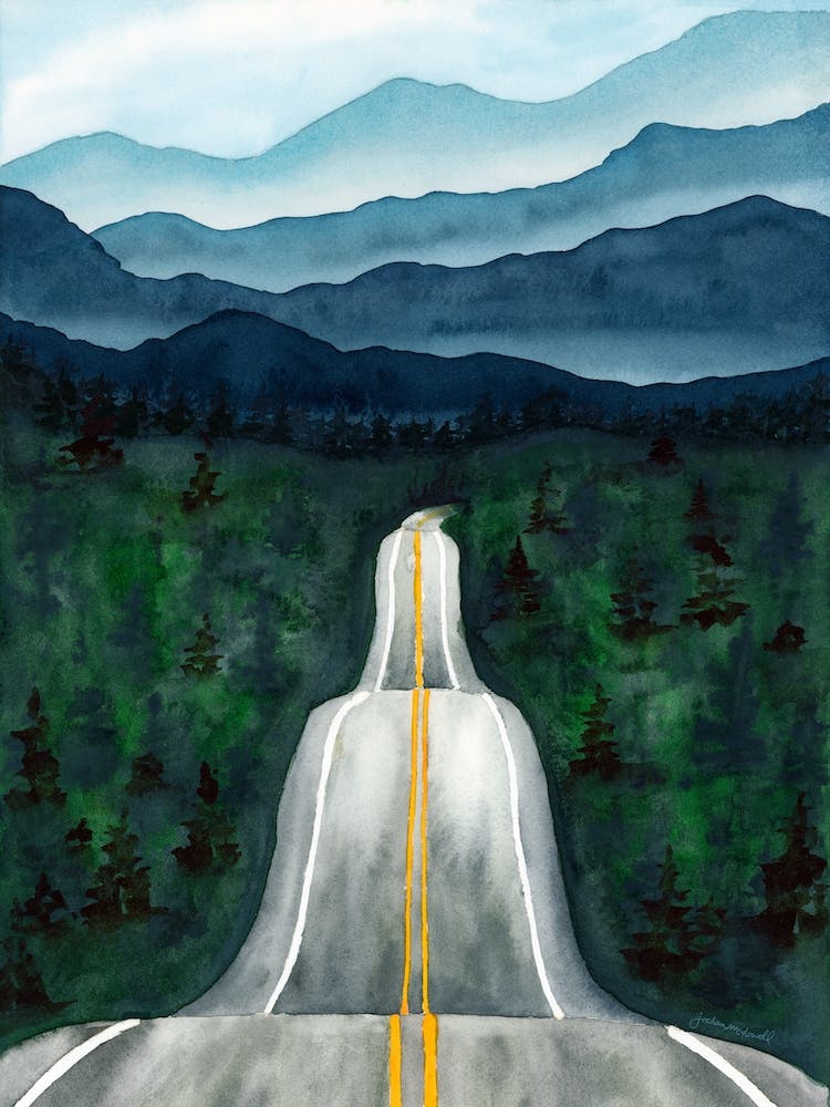 Blue Ridge Mountain Road Trip Landscape