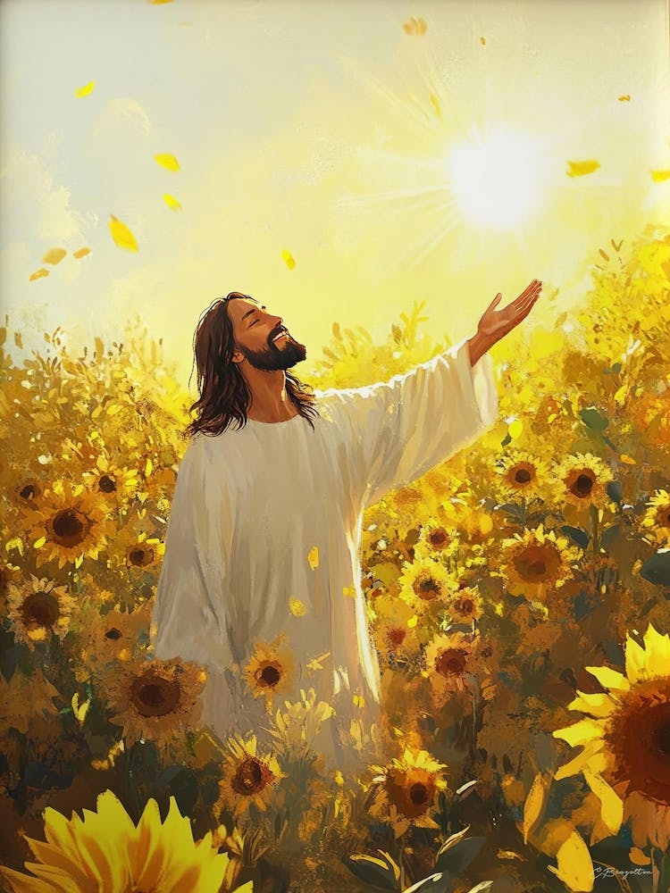 Come To His Light Sunflower Poster Bible Verse Wall Art Gift Trendy Living Room Home Decor Christian Decor Frame Tv Jesus Sunflowers