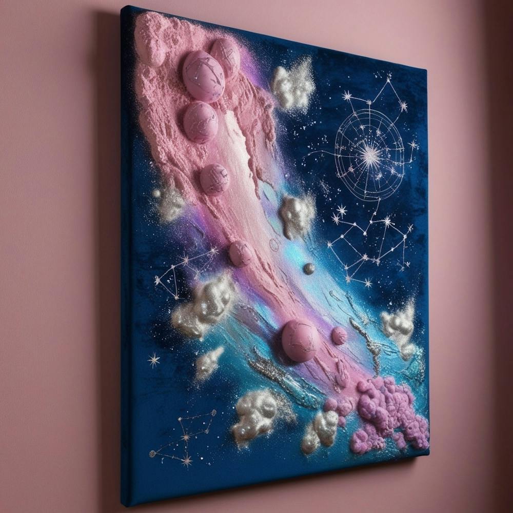 Pink Space Painting