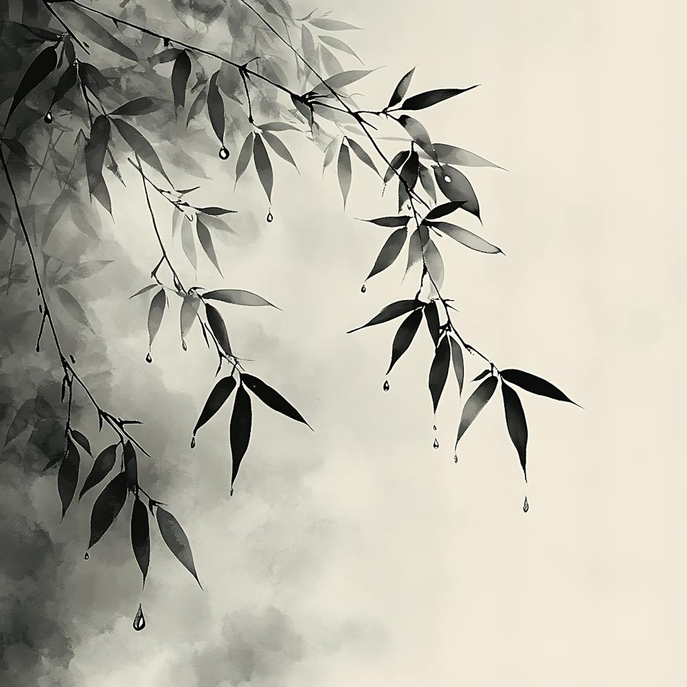 Asian Bamboo Painting