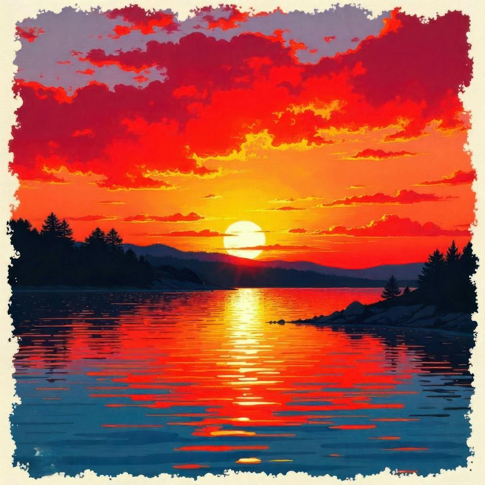 Sunset On The Lake 5