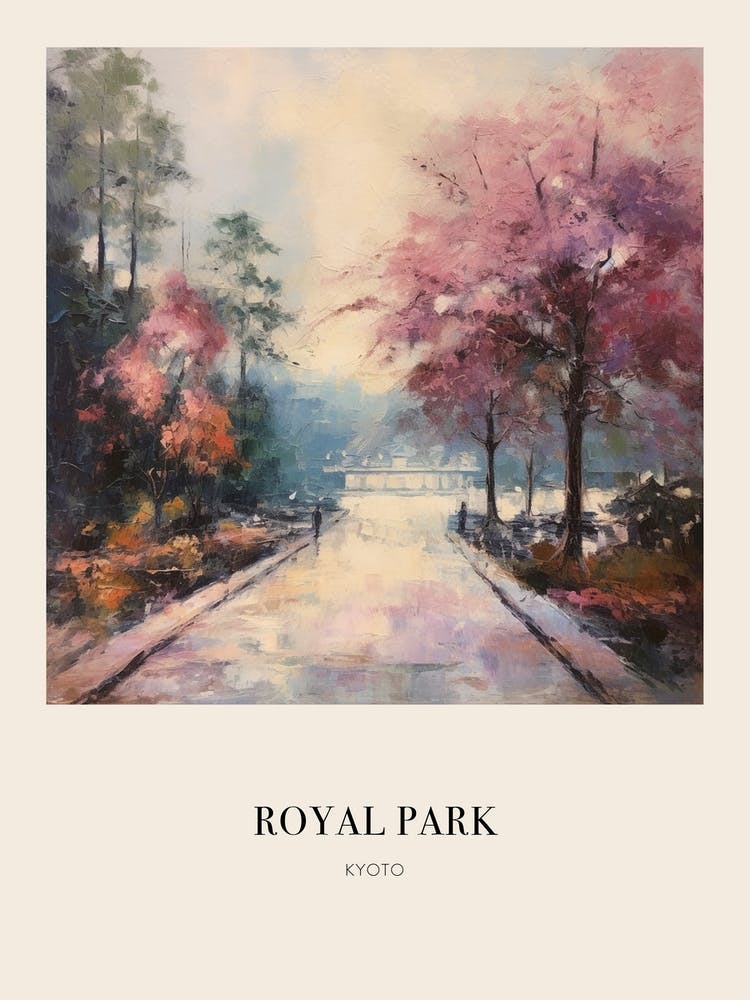 Royal Park Kyoto 2 Vintage Cezanne Inspired Poster