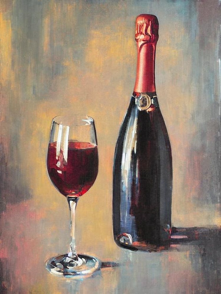 Rosé Prosecco 1 Ölgemälde Cocktail Poster