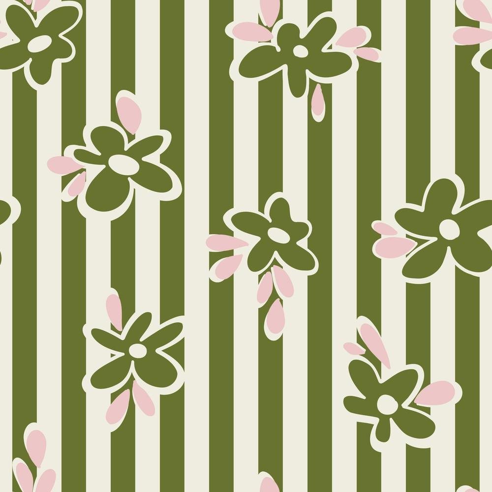 Shabby Flowers Green