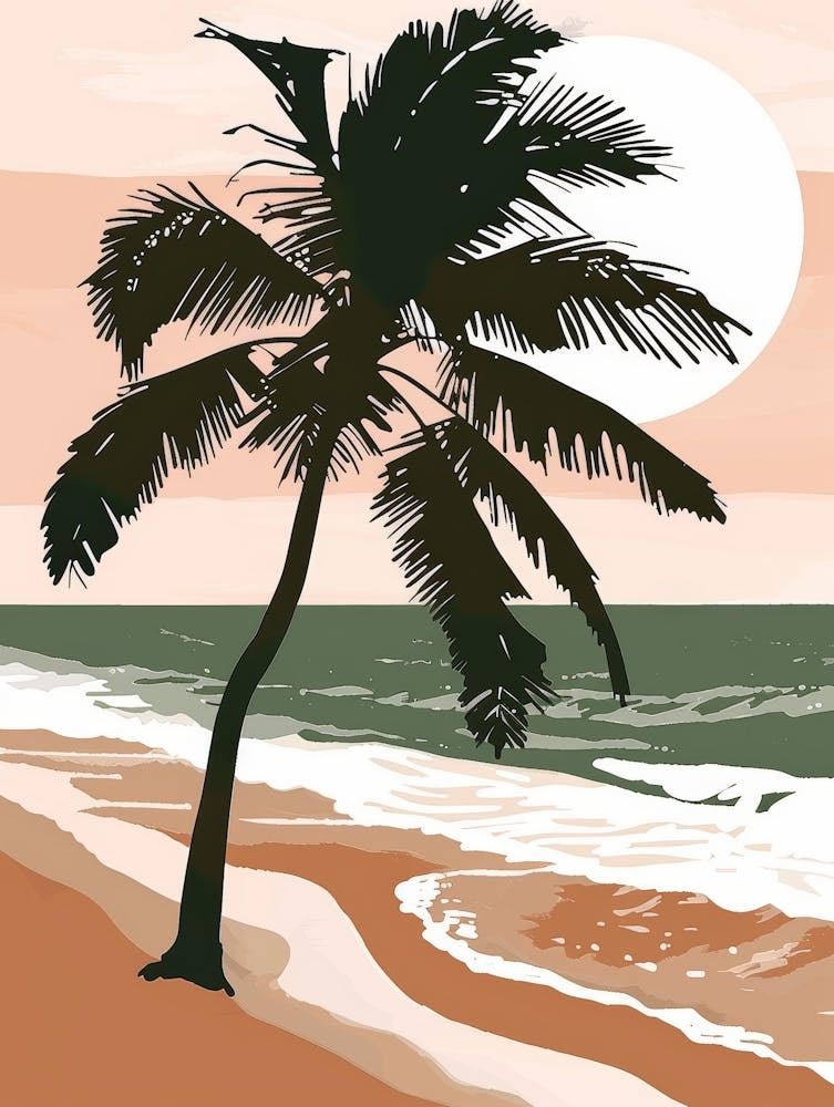 Palm Tree On The Beach 6