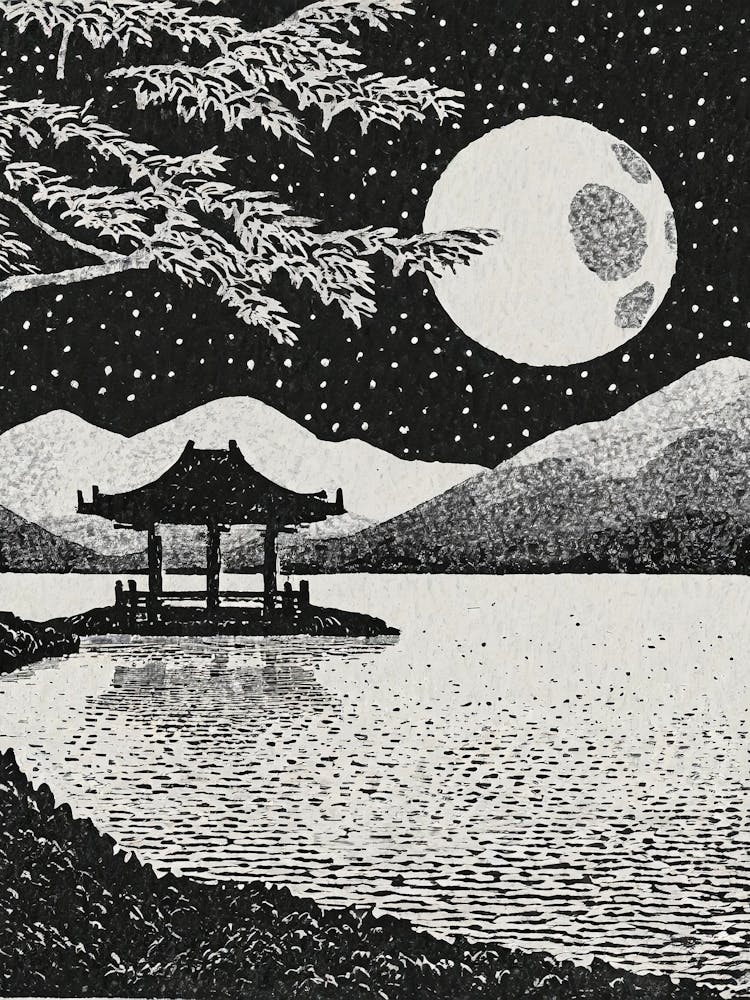Moonlight Over The Lake