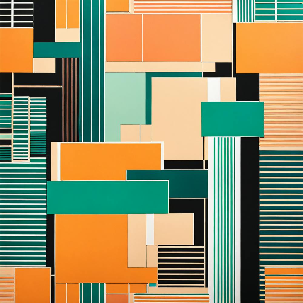 Peinture d'Art Plate Simple Art Inspiré de Miami, 107