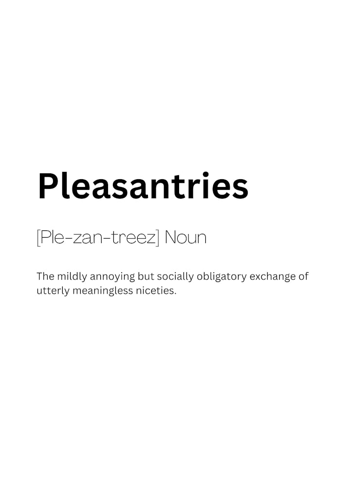 Pleasantries Definition Meaning