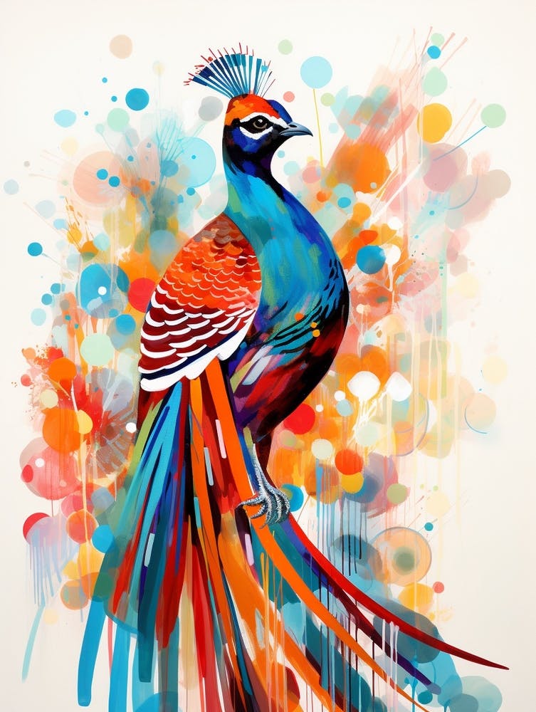 Bird Painting Collage Pheasant 5