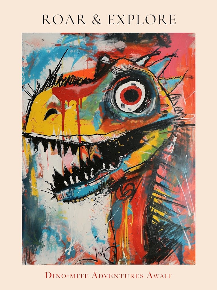 Graffiti Abstract Dinosaur 1 Poster