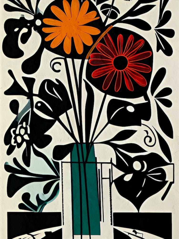 Flowers In A Vase Vintage