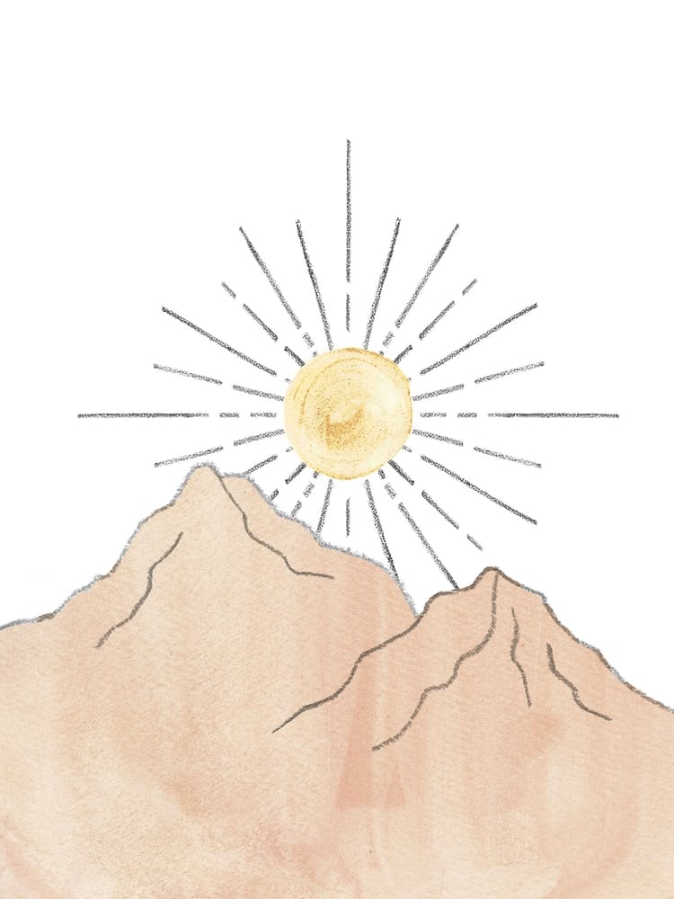 Sunrise Over Mountains