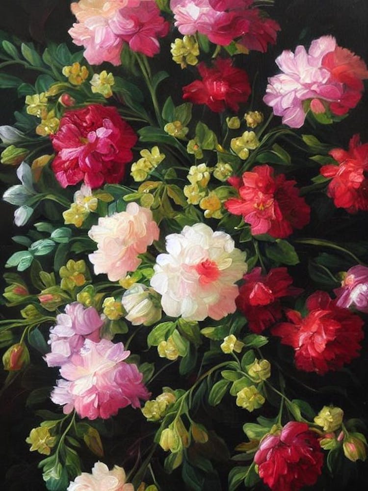 Statice 2 Still Life Oil Painting Flower