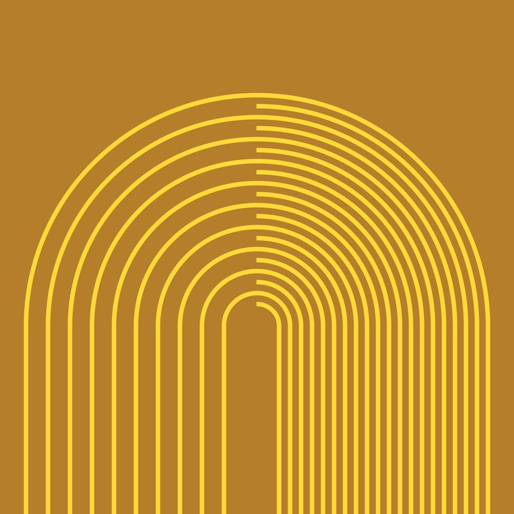 Abstract Geometric Lines 16 In Shades Of Gold (Rainbow Abstraction) 02