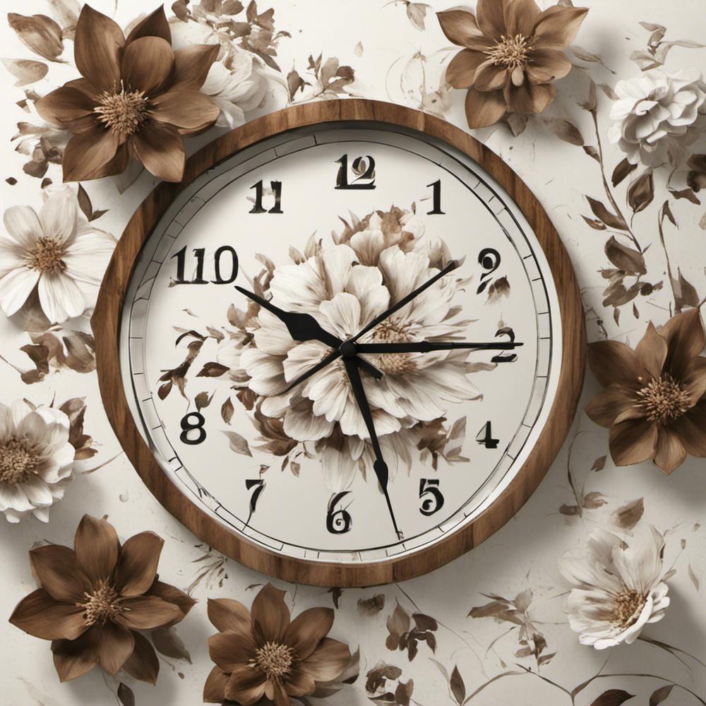 Clock With Flowers