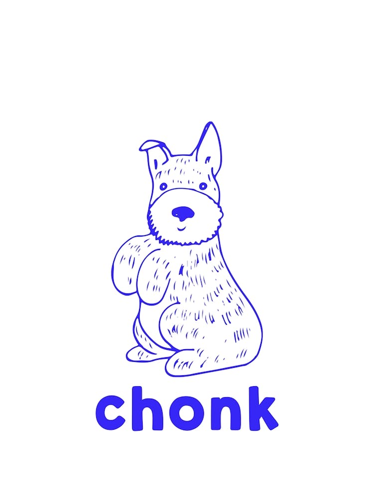 Chonky Dog Poster, Dog, Gift for Dog Lovers, Home Decor, Schnauzer & Corgi Butt