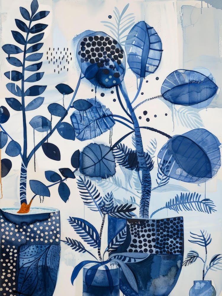 Blue Potted Plants