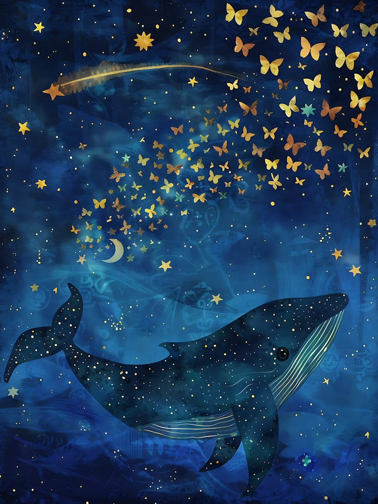 Whale In The Night Sky