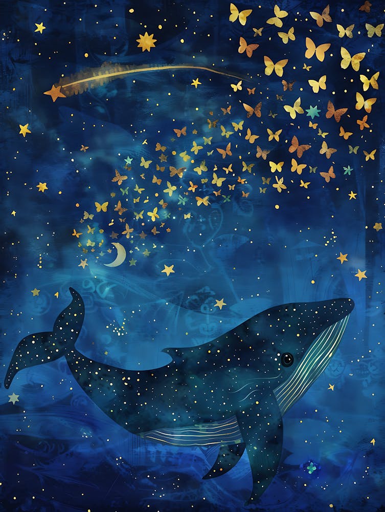 Whale In The Night Sky