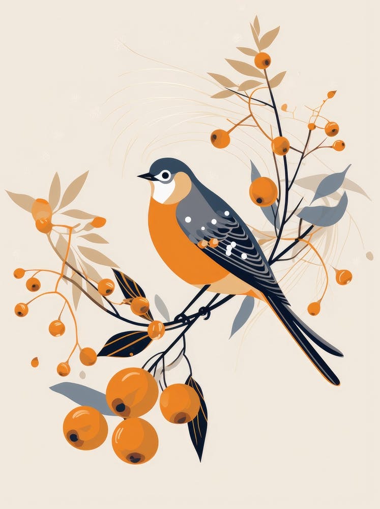 Bird With Berries