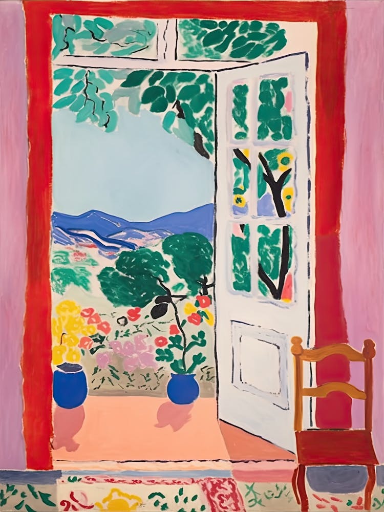 Offene Tür Matisse inspiriert