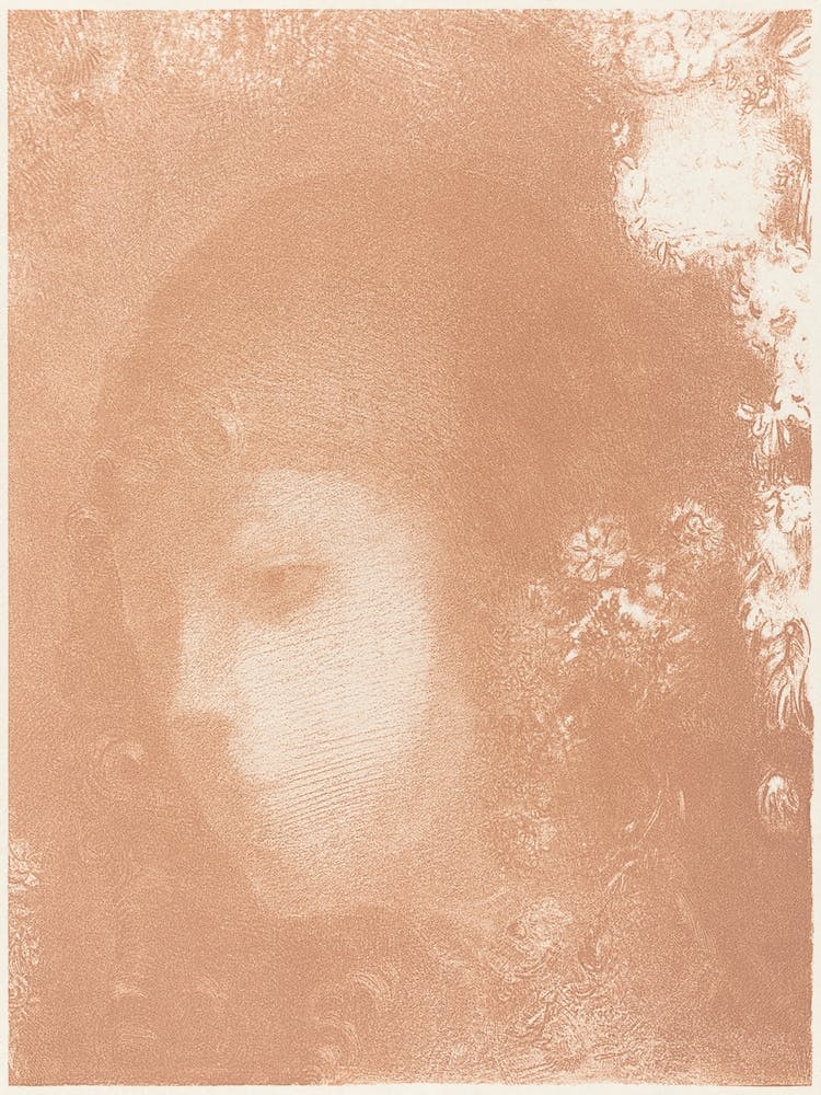 Head Of A Child With Flowers (1897), Odilon Redon