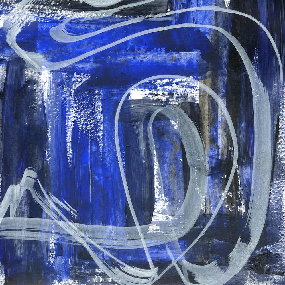 Abstract Painting with Blue