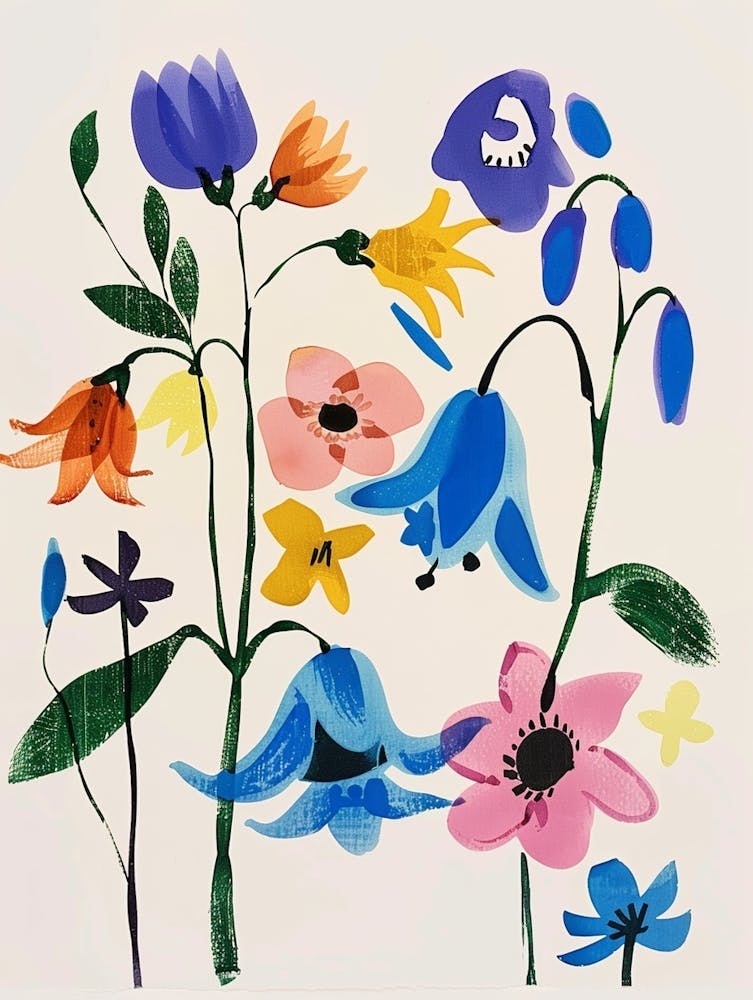 Painted Florals Bluebell 1