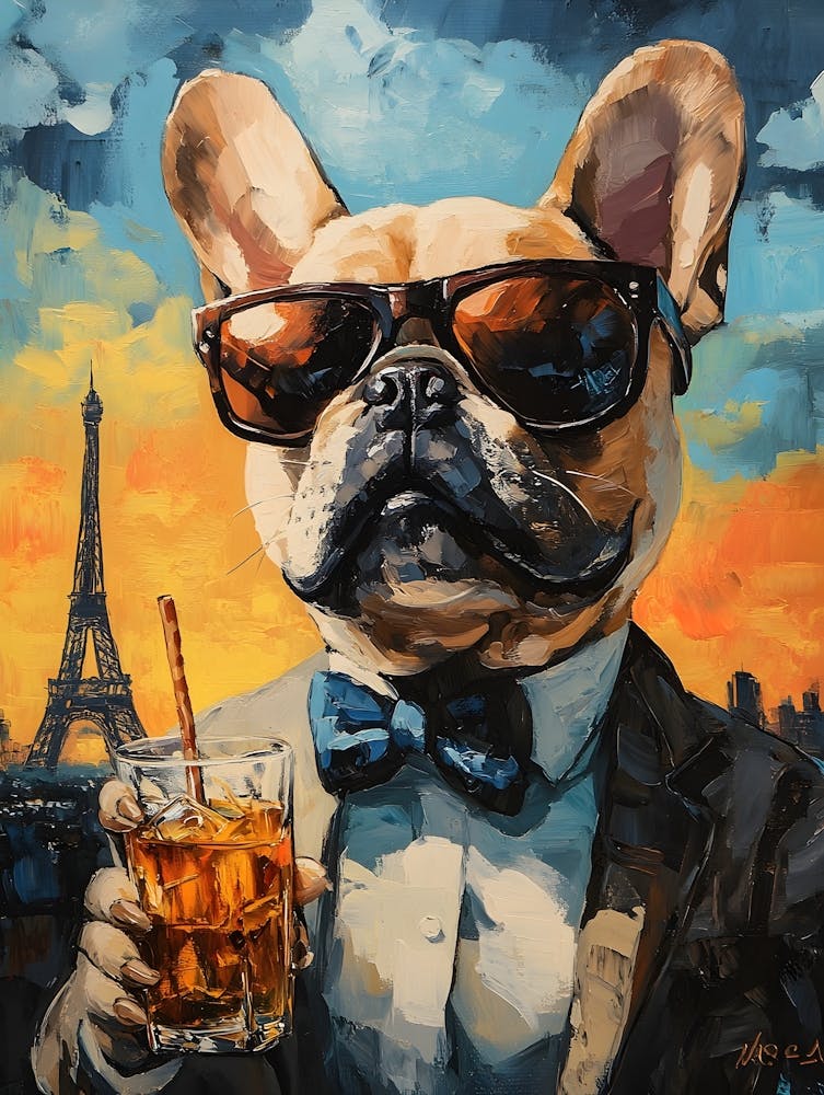 Whimsical Frenchies At The Bar 19