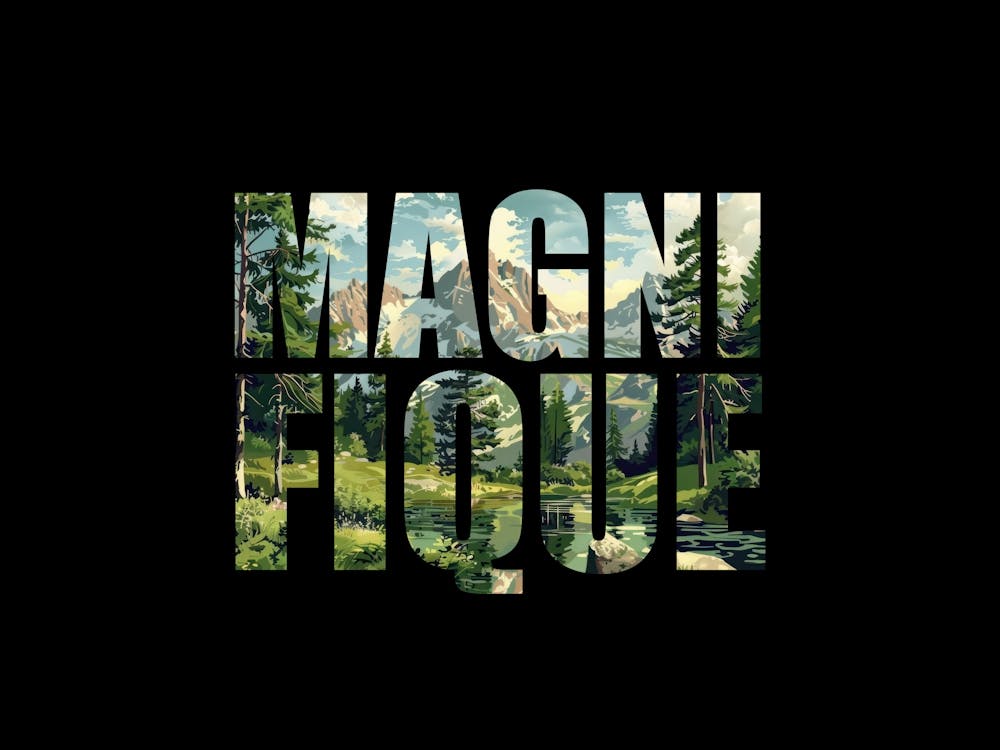 Magnifique Poster Retro Mountains 2