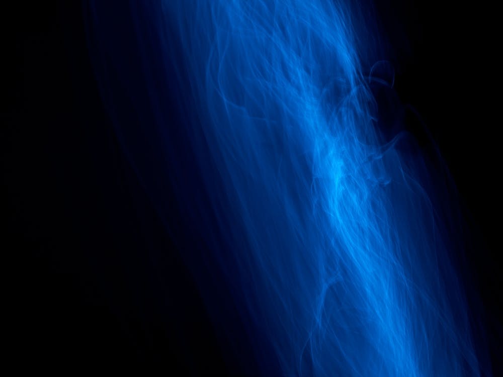 Leuchtende Abstrakte Geschwungene Blaue Linien 2