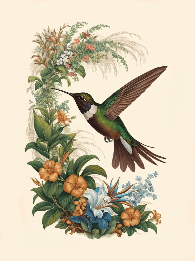 Hummingbird botanical flower beauty 15