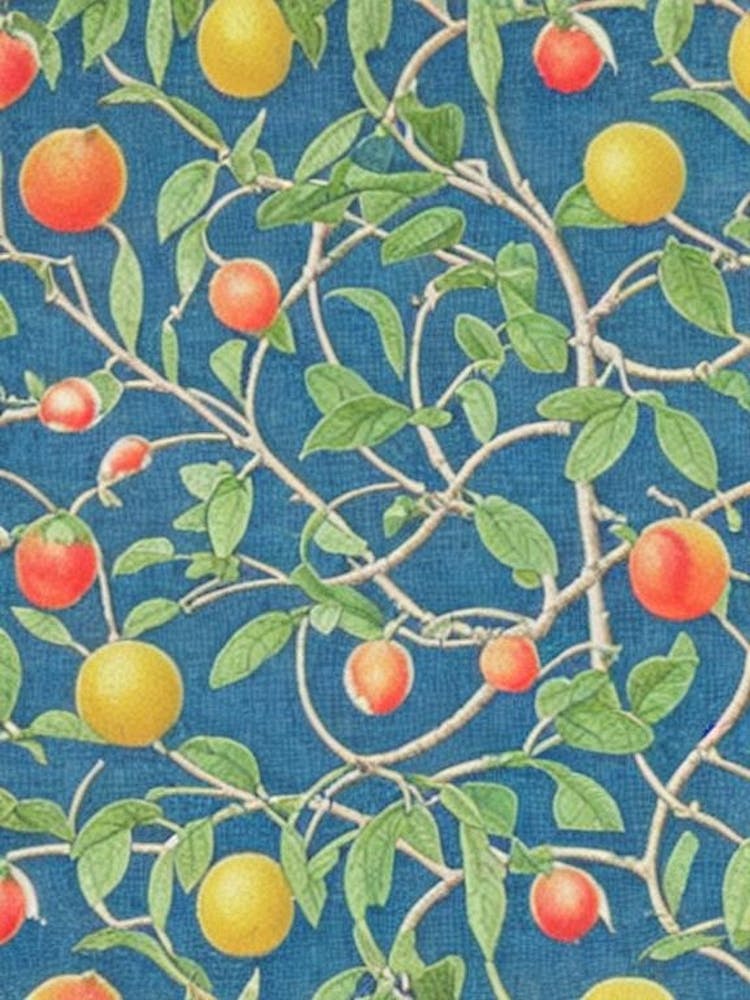 Citrus tree Vintage Botanical