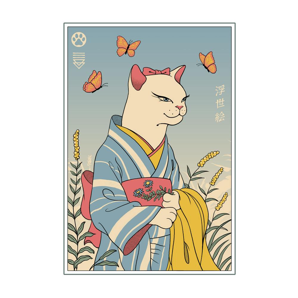 White Cat Ukiyo-e