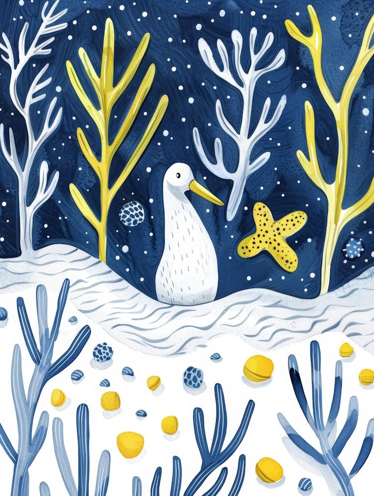 Seagull In The Sea