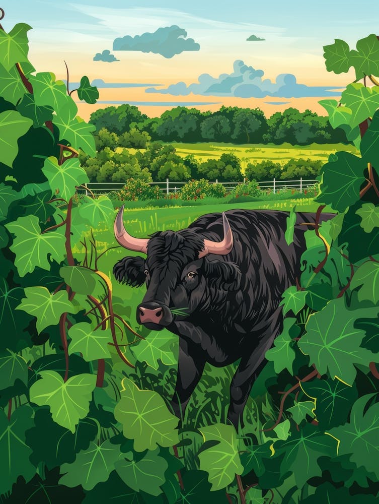 Bull In The Vineyard