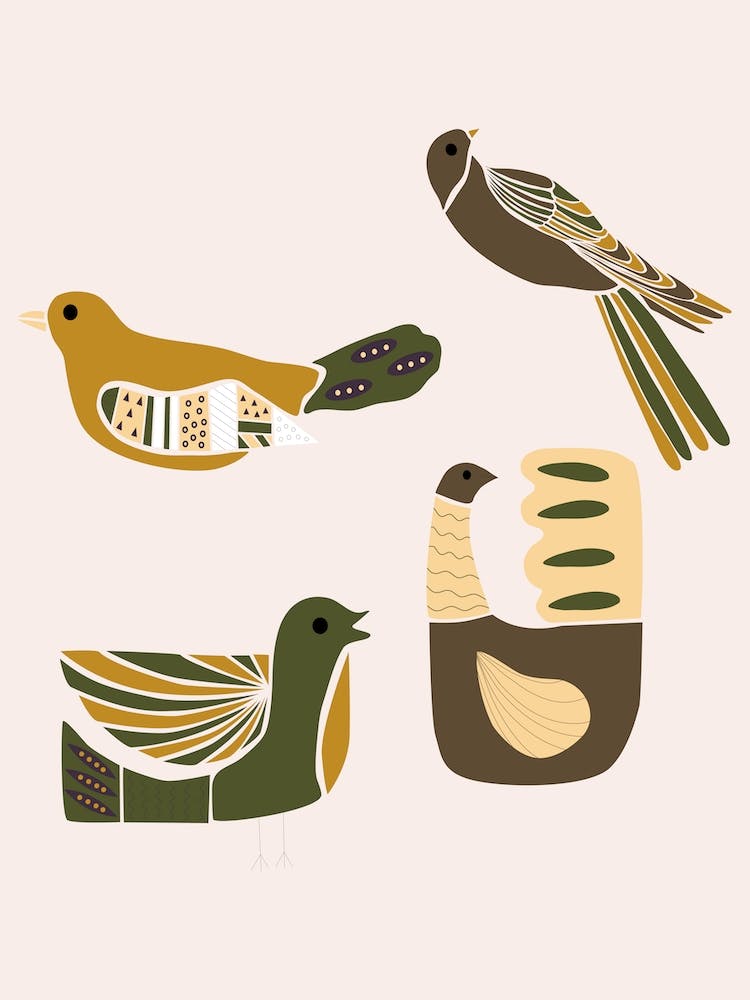 Folkie Elegant Birds