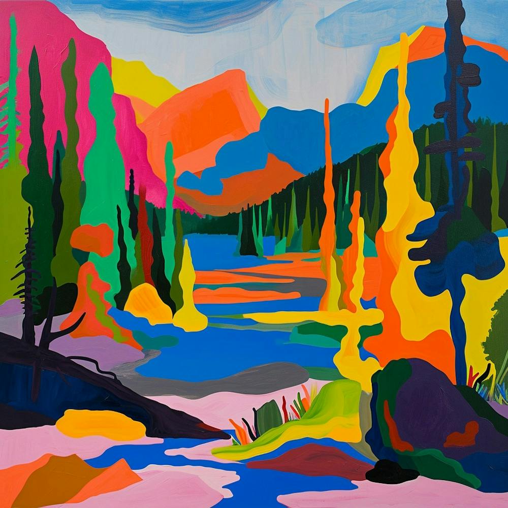 Colourful Abstract Jasper National Park Canada 2