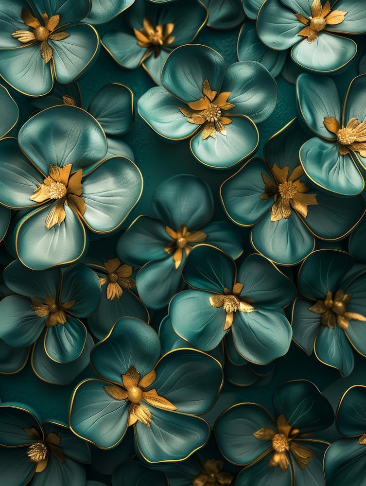 3d Background With Flowers
