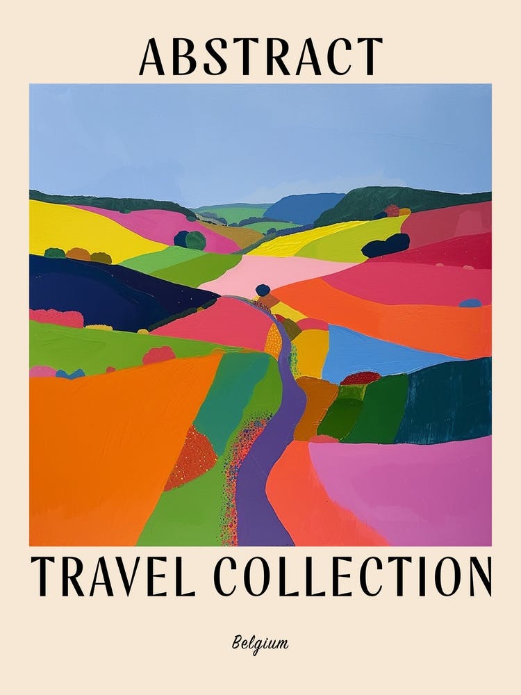 Abstract Travel Collection Poster Belgium 3