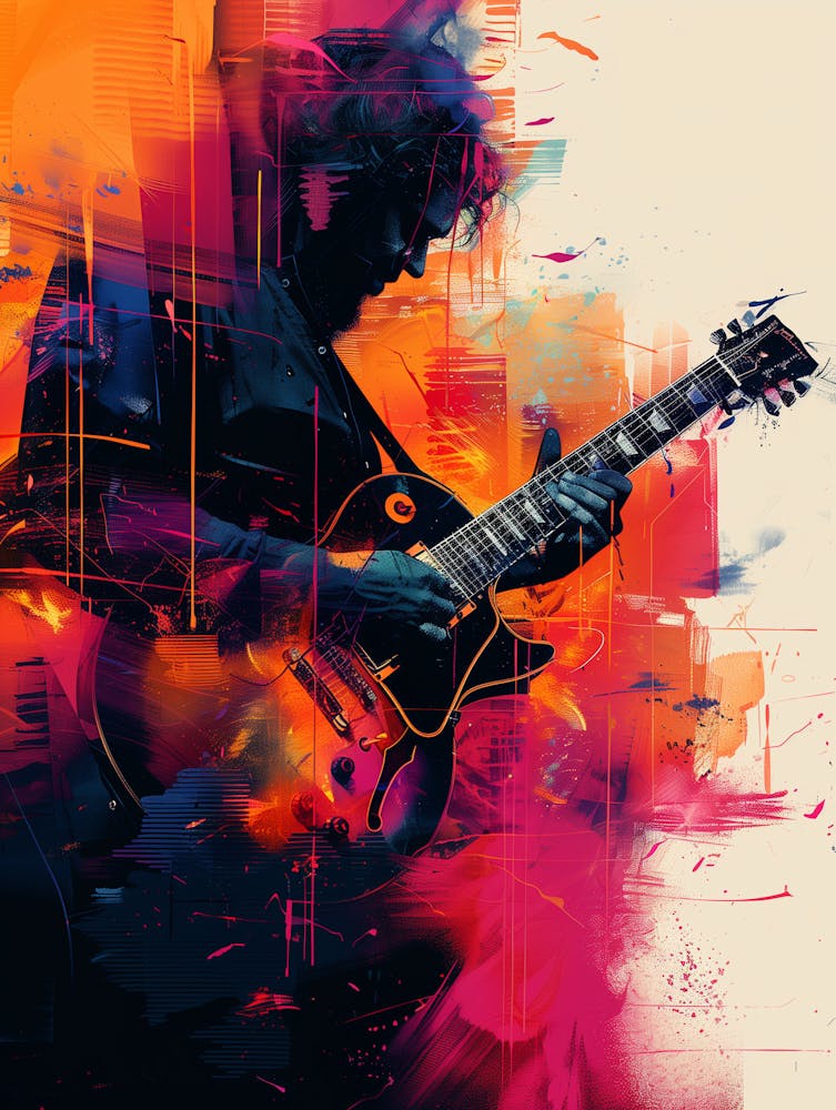 Guitar Player Canvas Print