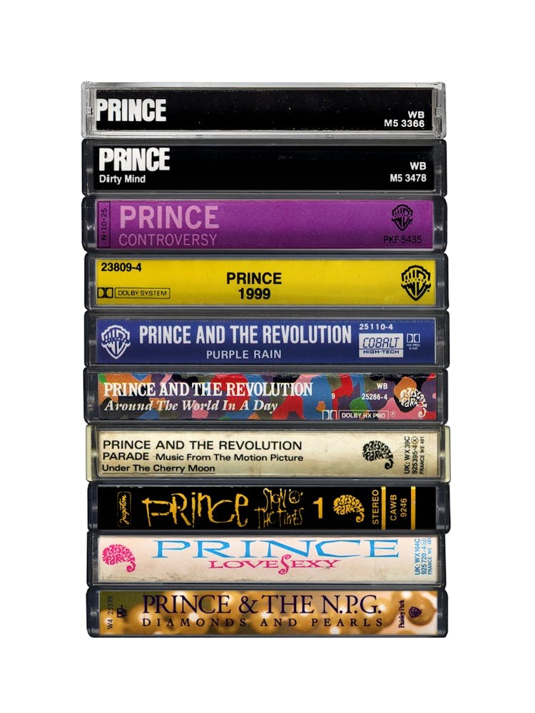 Prince - Music Poster - Albums on Cassette Print