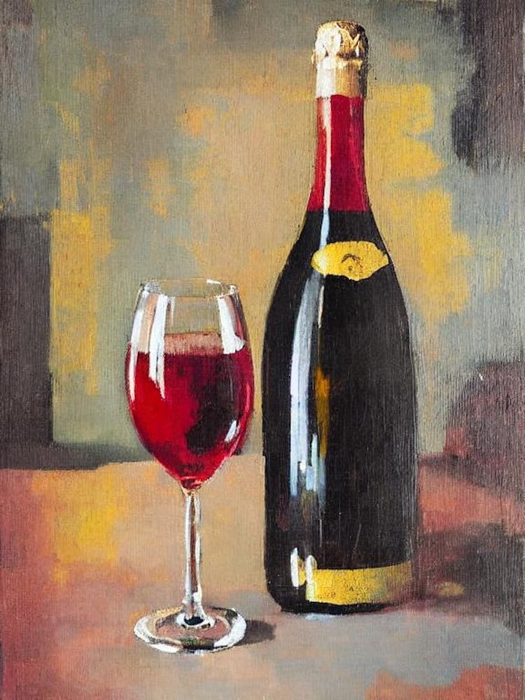Lambrusco 1 Oil Painting Cocktail Poster