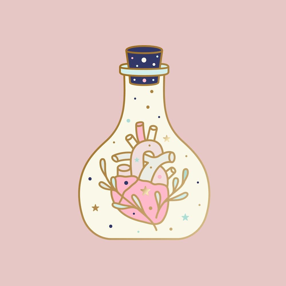 Bottle With Heart Inside