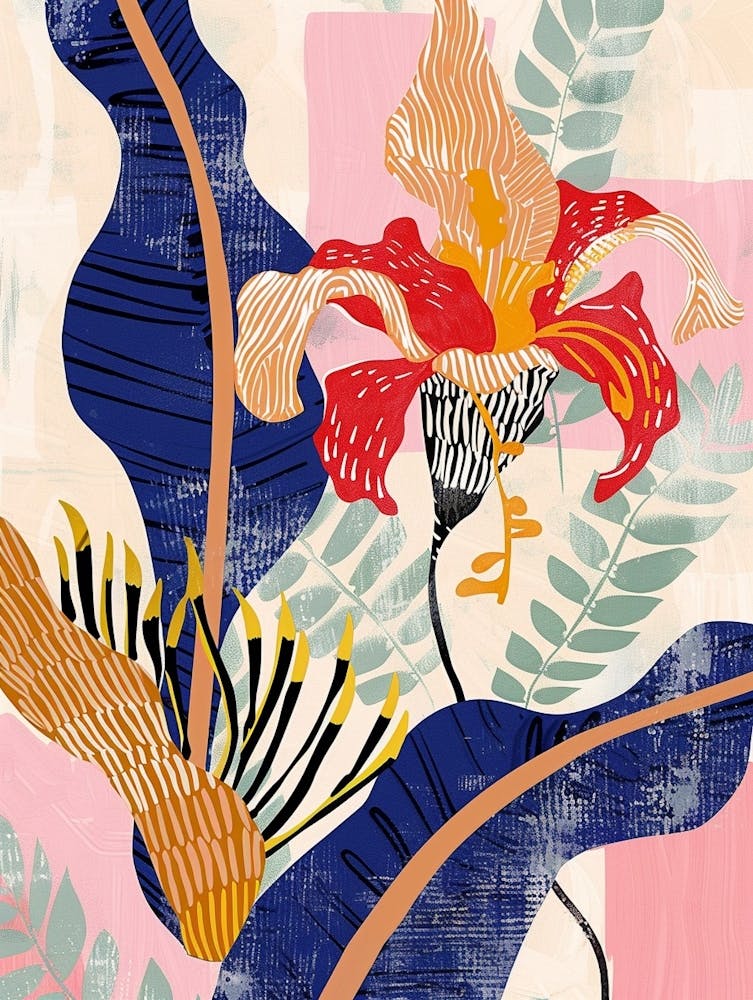 Farbenfrohe Blumenillustration Veronica 3