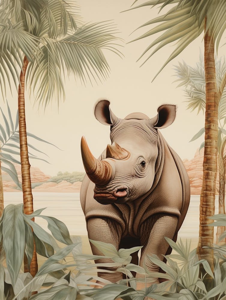 Rhinoceros 1 Tropical Animal Portrait